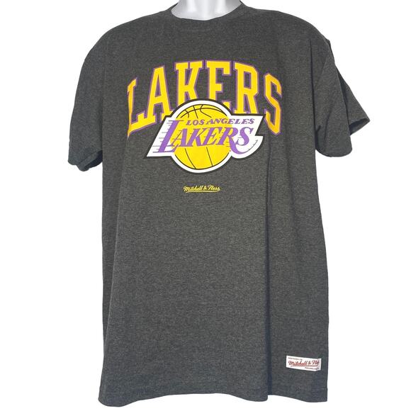 Mitchell & Ness Other - Mitchell & Ness Los Angeles Lakers NBA T-Shirt Mens XL Gray Hardwood Classics